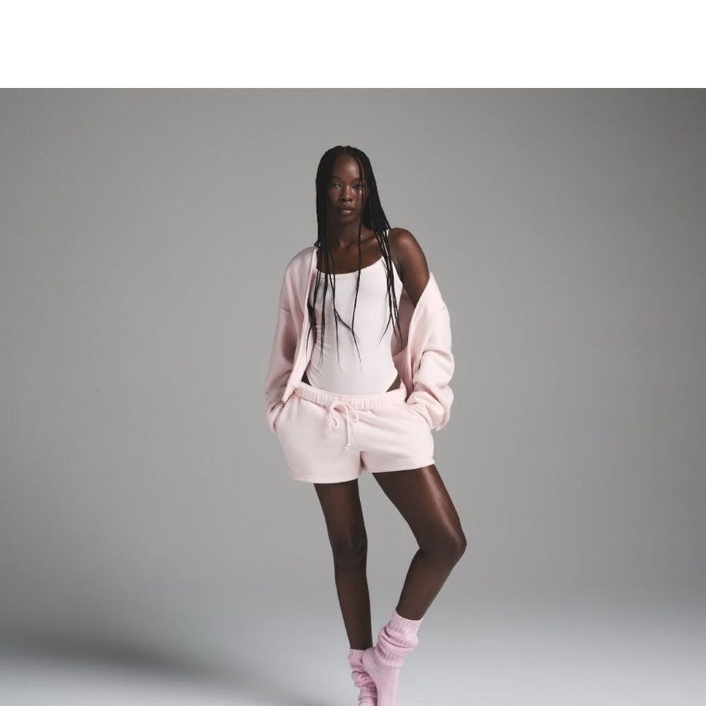 SKIMS COTTON FLEECE CLASSIC SHORT | BARELY PINK